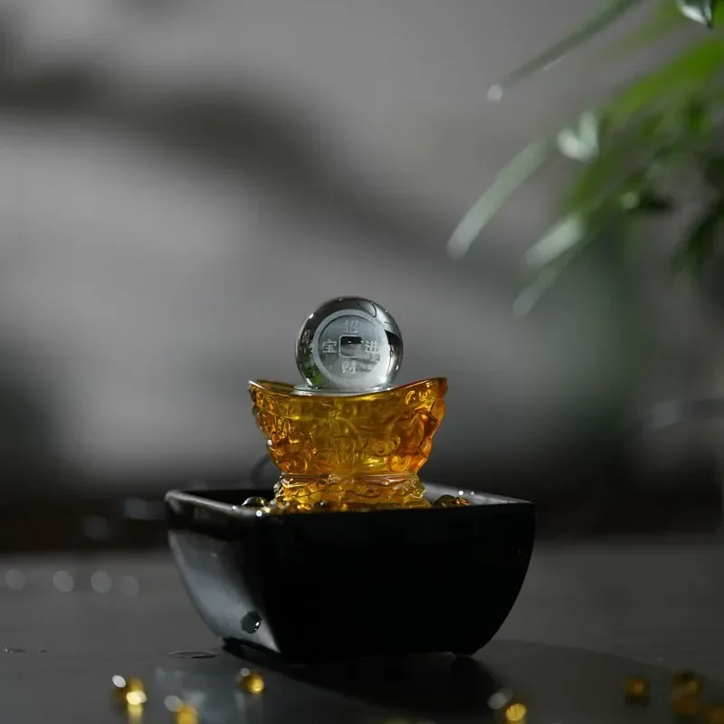Small Bafang Fortune Cornucopia Flowing Water Ornament, Living Room Feng Shui Ornament Opened Housewarmingn29