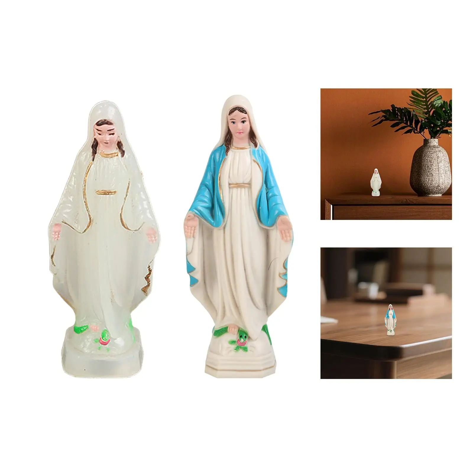 

Catholic Mary Blessed Mother Statue Figure, Handmade Home Desktop Decor, Resin Creative Collection Virgin Mary Statue Ornaments