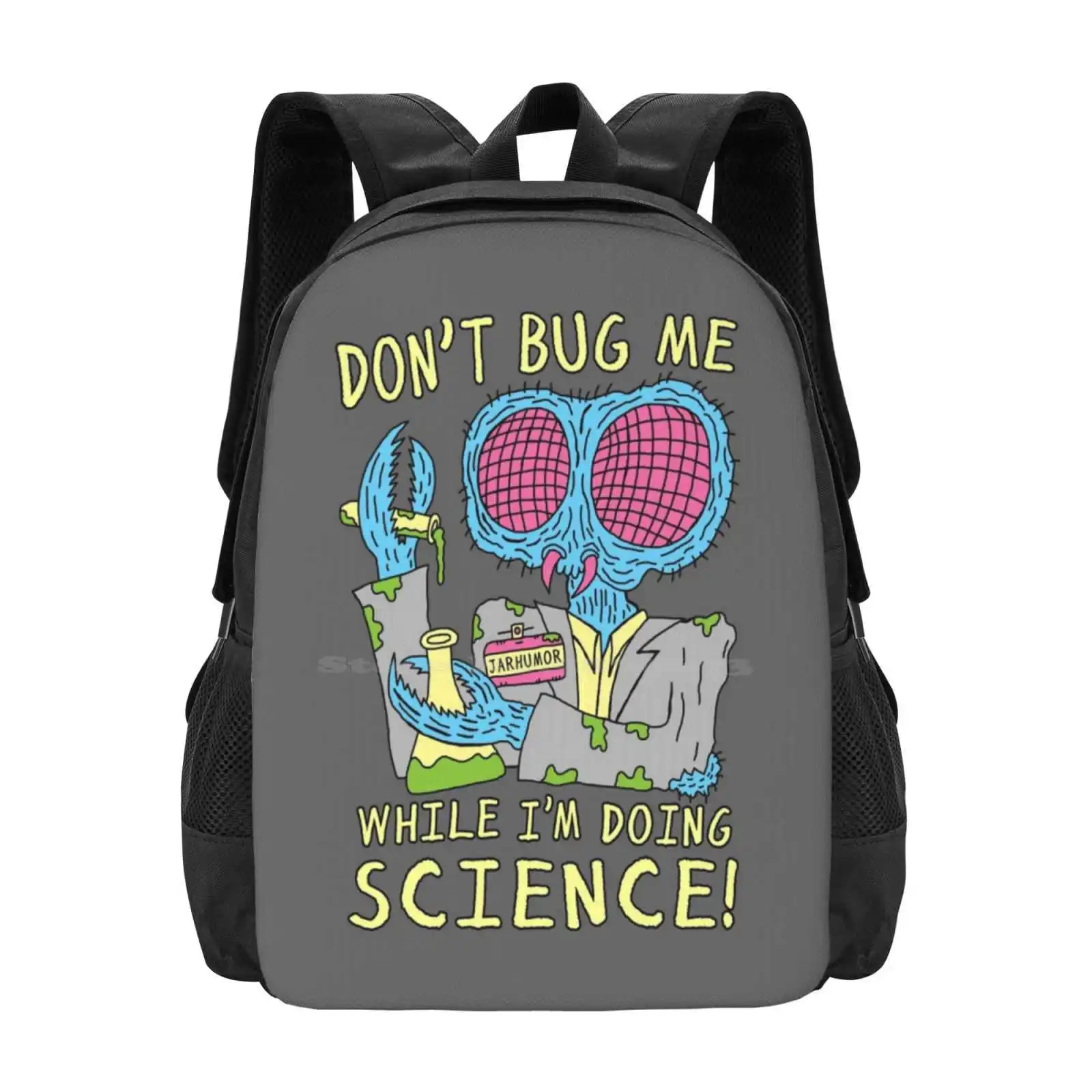 Bug Science Hot Sale Schoolbag Backpack Fashion Bags Aliens Im Doing Science Scientist Insects Bugs Monsters Horror Movies Film