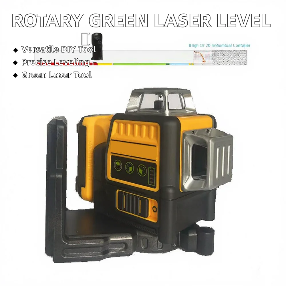 Aluminum DIY Rotary Laser Level, Self-Leveling, Multifunctional Electric Green Laser, Construction Tool, Lithium Battery