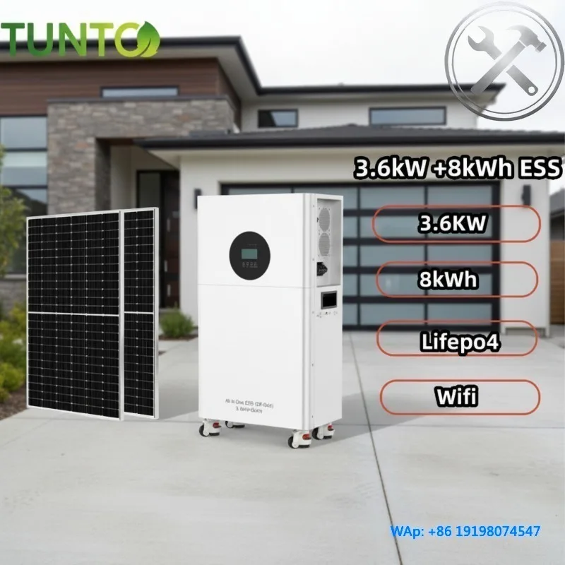 

10KW ESS Home Solar Energy Storage System 48V 51.2V LiFePO4 Battery 550W Solar Panel 3.6kW 5kW 6kW Inverter