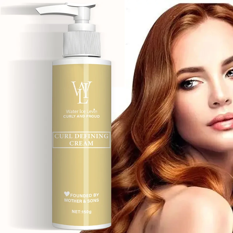 Curl Defining Cream - Defines Curls and Controls Hair, with Rice Essence and Ceramide for Moisturizing, Lightweight Waves