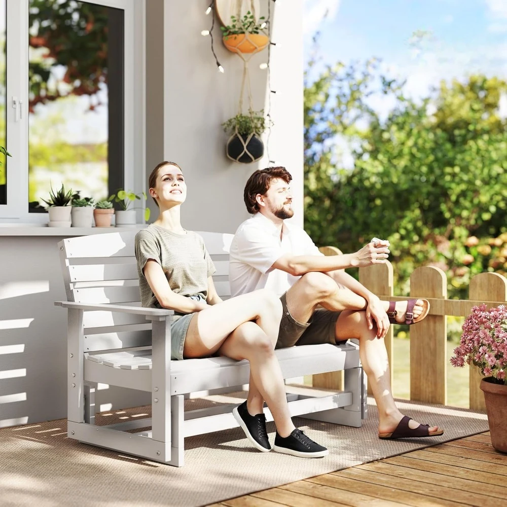 

Double Outdoor Gliding Bench, Double Terrace Swing Chair, Customizable
