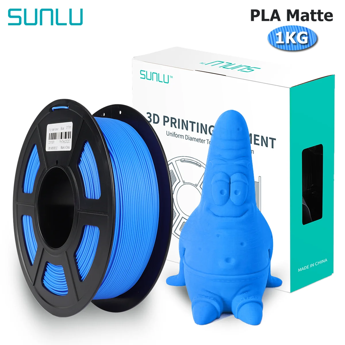 

SUNLU PLA Matte Filament 1.75mm 1KG/Roll Frosted Texture Neat Line Tangle-Free High Quality For FDM 3D Printer Fast Ship