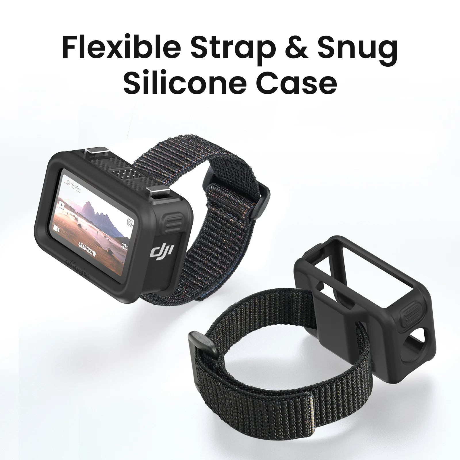 Opaska na nadgarstek aMagisn z silikonowym etui ochronnym, podwójne tryby mocowania do DJI Osmo Nano, wielofunkcyjne akcesorium Vision Dock — zdjęcie produktu 3