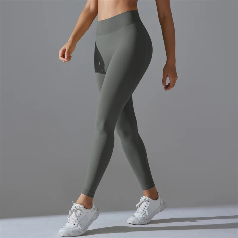 TRY TO BN Mallas de Yoga sin costuras para mujer, pantalones de entrenamiento para Fitness, correr, cintura alta en la espalda, glúteos en V, pantalones ajustados para trotar, gimnasio