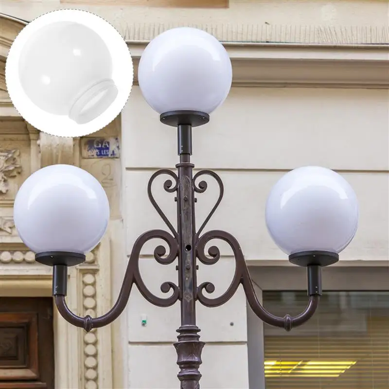 Round Globe Ceiling Fan Ball plastic Lampshade Outdoor Street Light Patio Cover Wall Globe Fixture Pantalla Lampara Lamp Cover