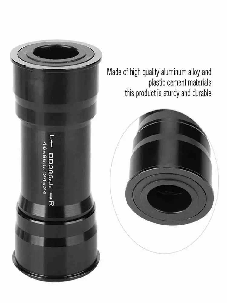 AliExpress NONE 24mm Press Fit Bearing Black Lightweight Bicycle Bottom Bracket Aluminum Alloy for BB386 EVO PF30 BB386