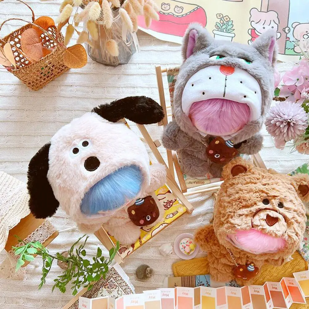 子供のための柔らかいぬいぐるみジャンプスーツ,かわいいぬいぐるみ,漫画の動物スタイル,20cmのアイドル人形の服,1個