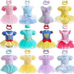 Toddler Cosplay Belle Cinderella Jasmine Romper Kids Fancy Jumpsuits Infant Christmas Halloween Birthday Party Girls Costumes