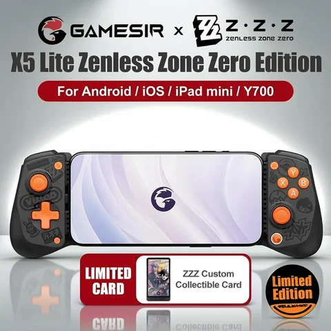 Gamepad GameSir Mobile GameSir X5 Lite Zenless Zone Zero Edition Mobile Gamepad for iPhone 17 16 15 Android iPad Mini Y700 Tablet Controle para Celular