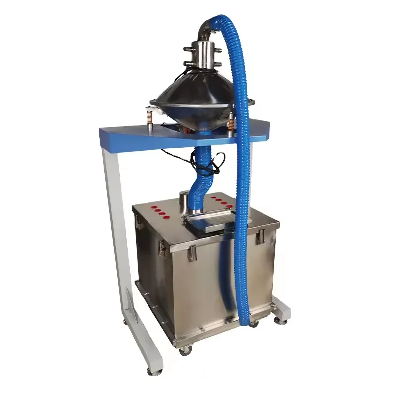 Industrial Automatic Powder coating Vibration Sieving Machine with big hopper tank bucket