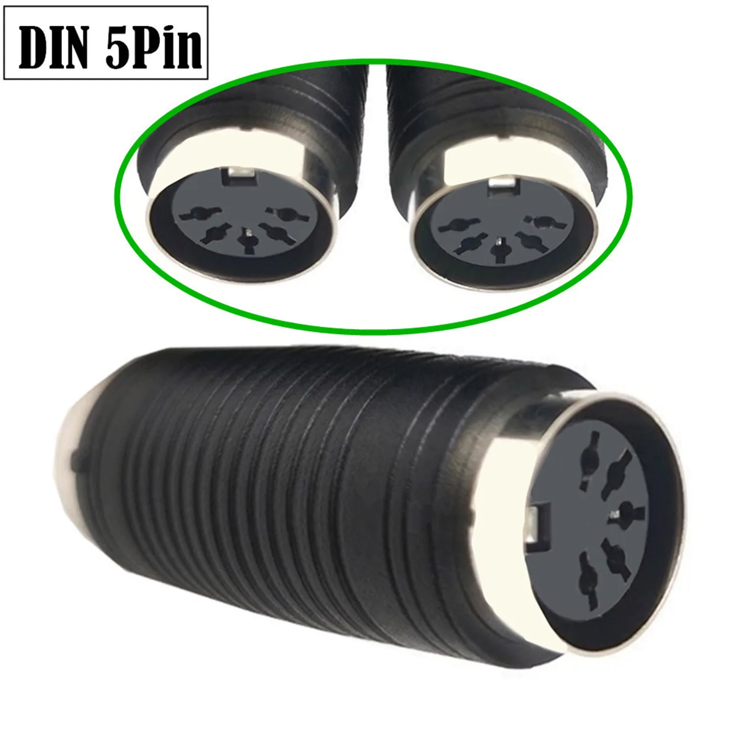 

1pc DIN MIDI 5 Pin Female to Female Coupler Gender Changer MIDI Extender Audio Type Recorder Amplifier Extension Adapter