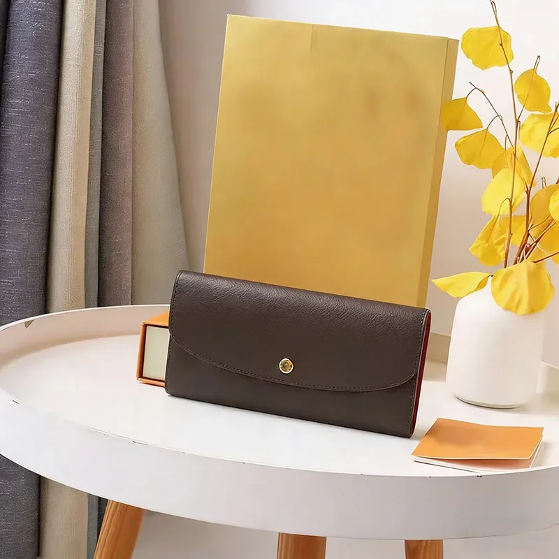 

Women's Designer Wallet Snap Button Long Wallet with Zipper Coin Purse Leather Trim Bifold Handbag Large Capacity