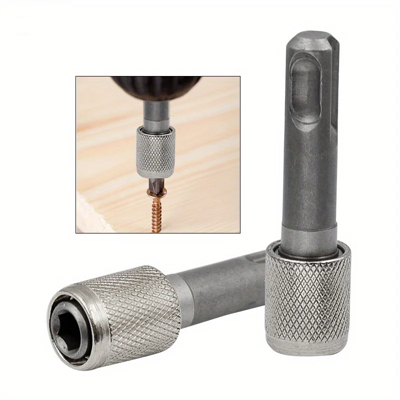 SDS Plus Convert To 1/4 Hex Shank Adapter Hexagonal Converter Electric Hammer Power Screwdriver Bit Holder Socket Impact Driver