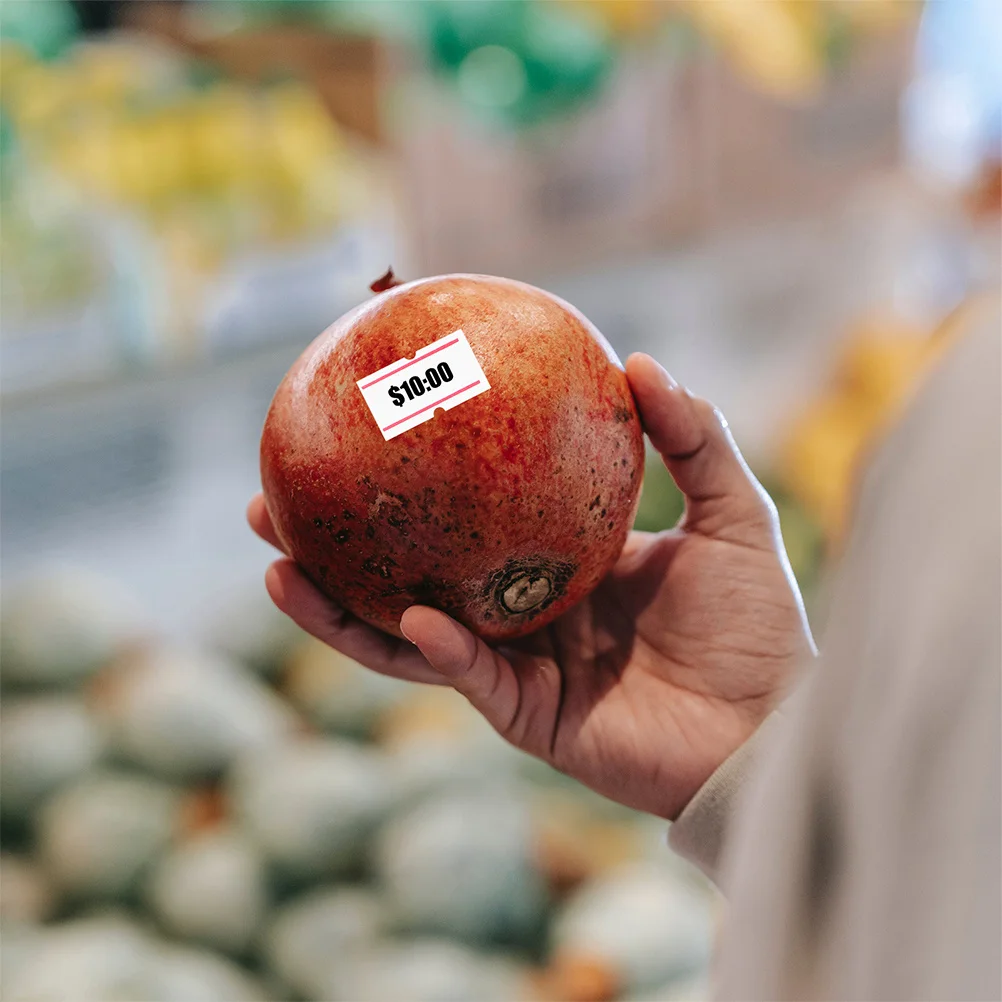 

10 Rolls Price Tag Machine Label Self Adhesive Price Label Paper For Supermarket Retail Store Sale Signs Crisp Printing Strong