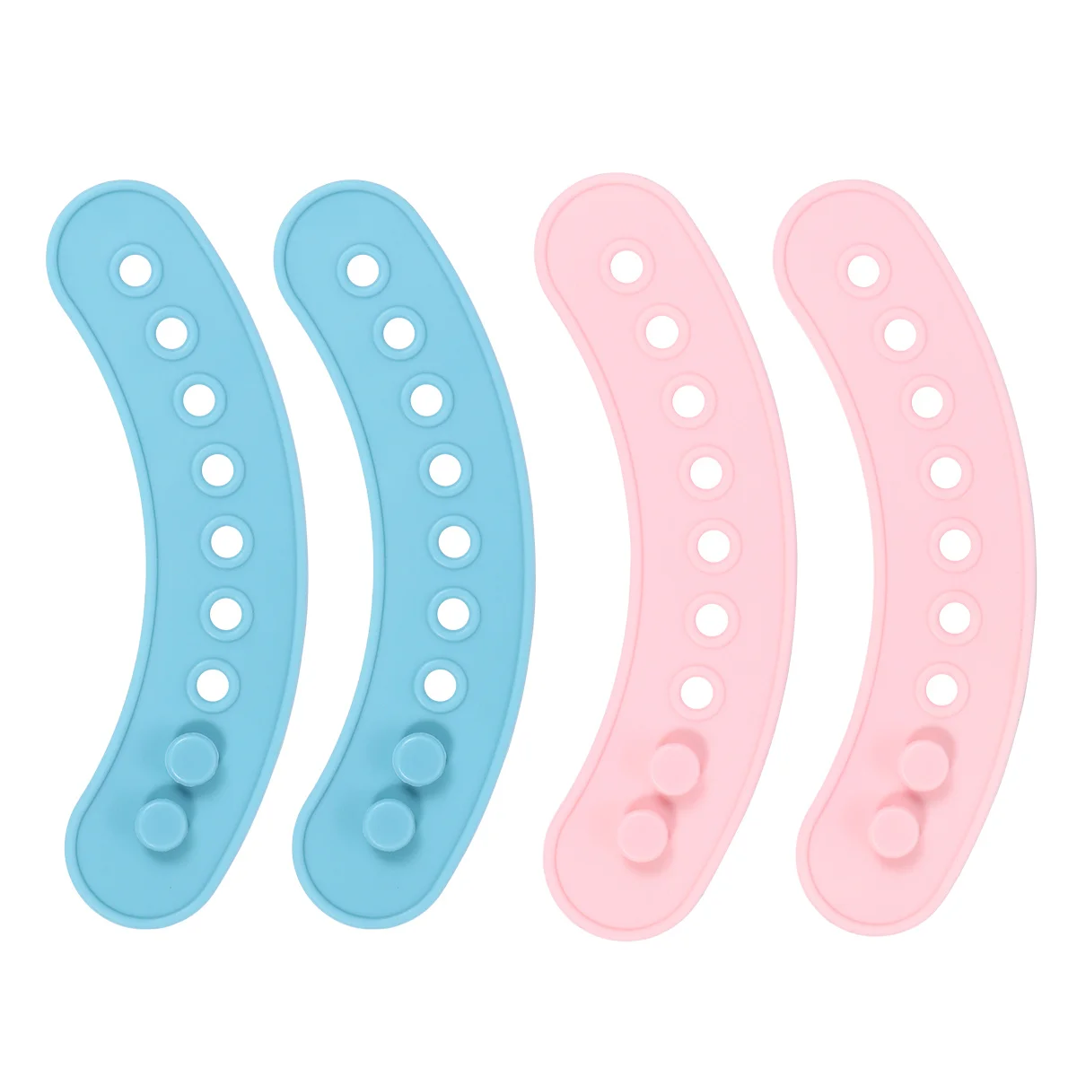 

4Pcs Silicone Baby Bib Extender Adjustable Neck Lengthener for Feeding Waterproof Infant Bibs Extender Bright Colors