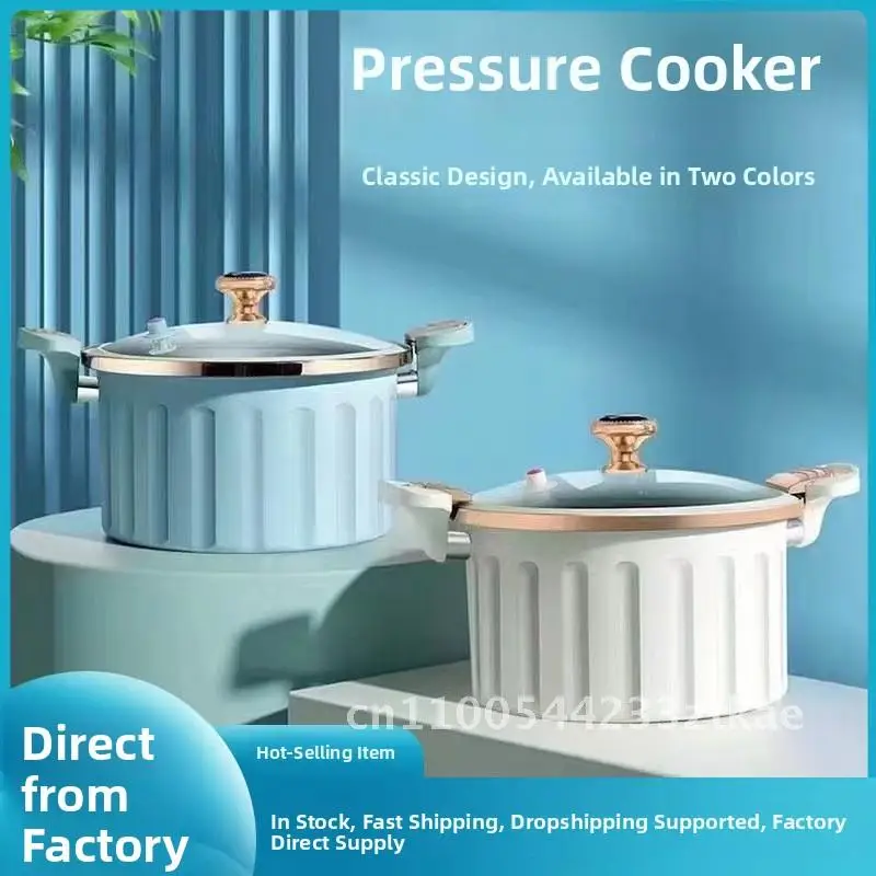 

Roman Holiday Enamel Micro Pressure Cooker Large Capacity Non-Stick Multi-Function Soup Pot Iron Material for Household Use