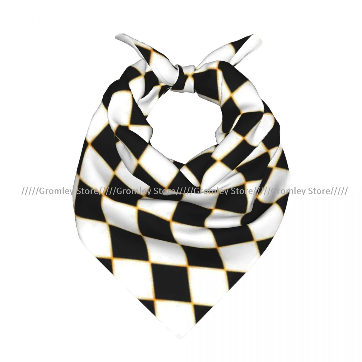 

Chess Board Geometric Shape Square Towel Multifunctional Neck Scarf Hair Bandana