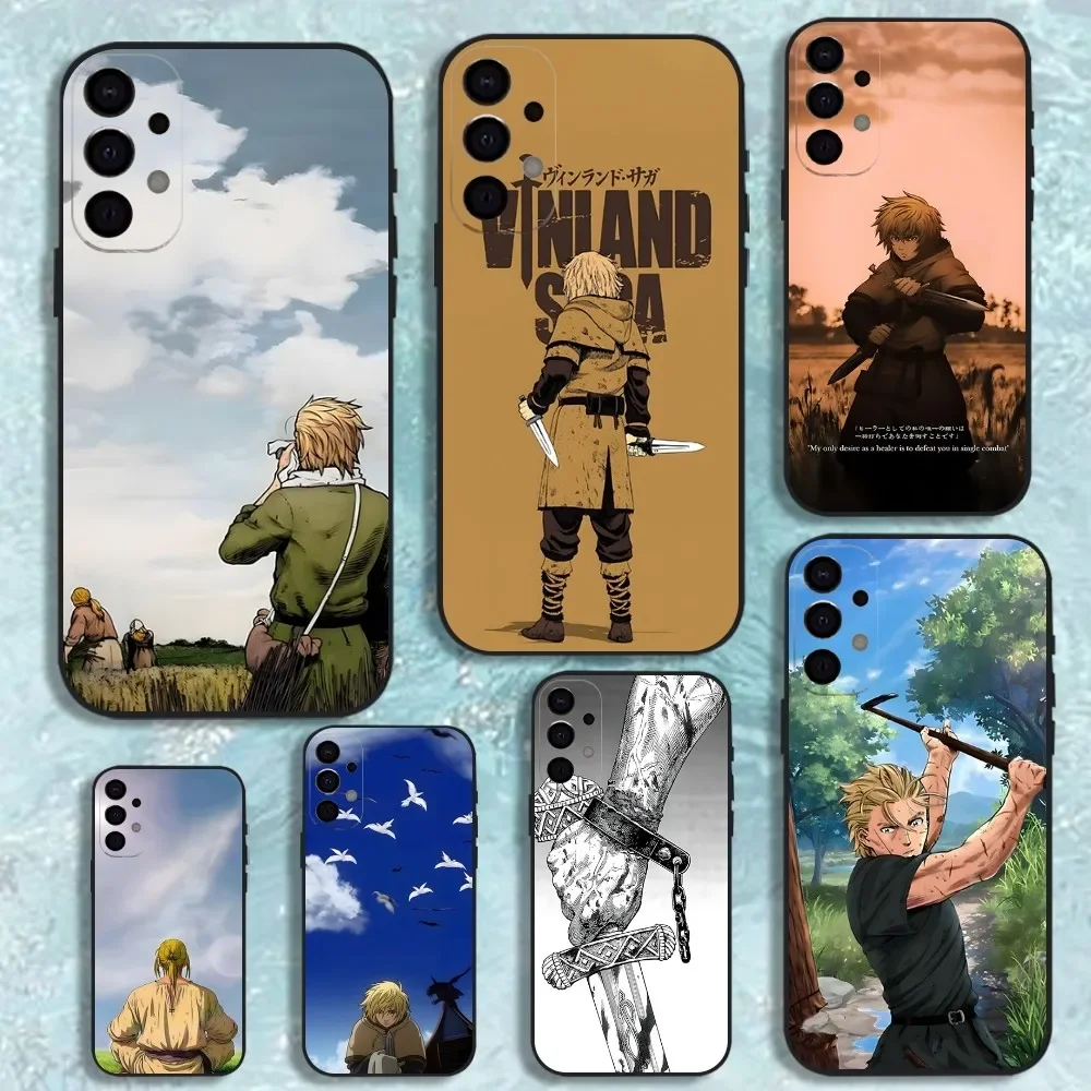 

V-Vinland S-Sagas Manga Phone Case For Samsung S25,S24,S21,S22,S23,S30,Ultra,S20,Plus,Fe,Lite,Note,10,9,5G Black Cover