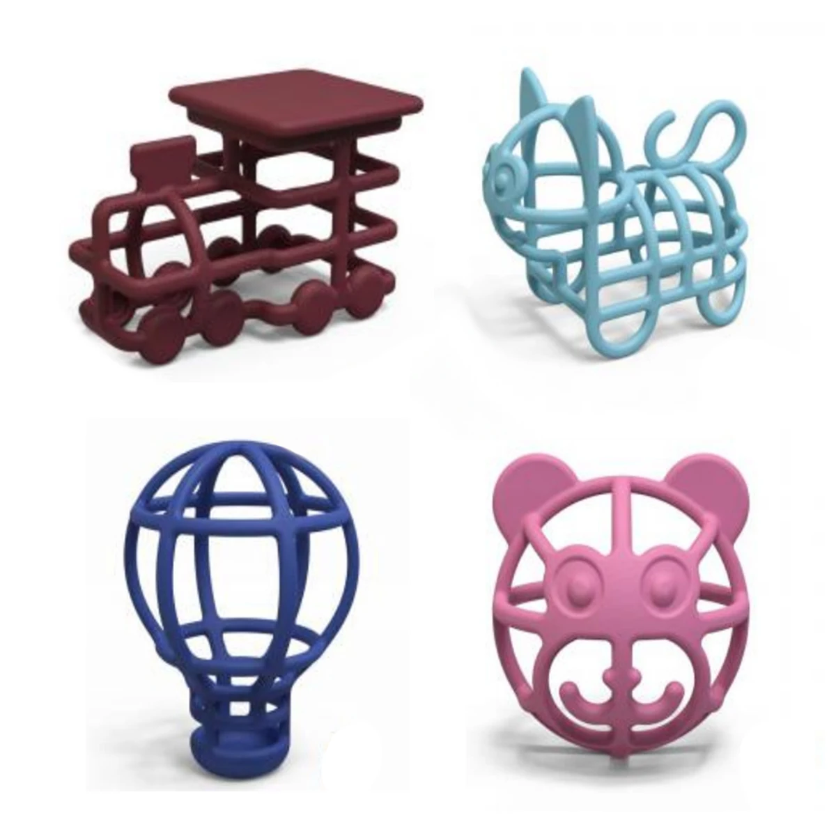 

1PC Baby Silicone Teether Toys Cartoon Shape Baby Toys Hollow Out Baby Care Equipment Chewing Training Baby Products