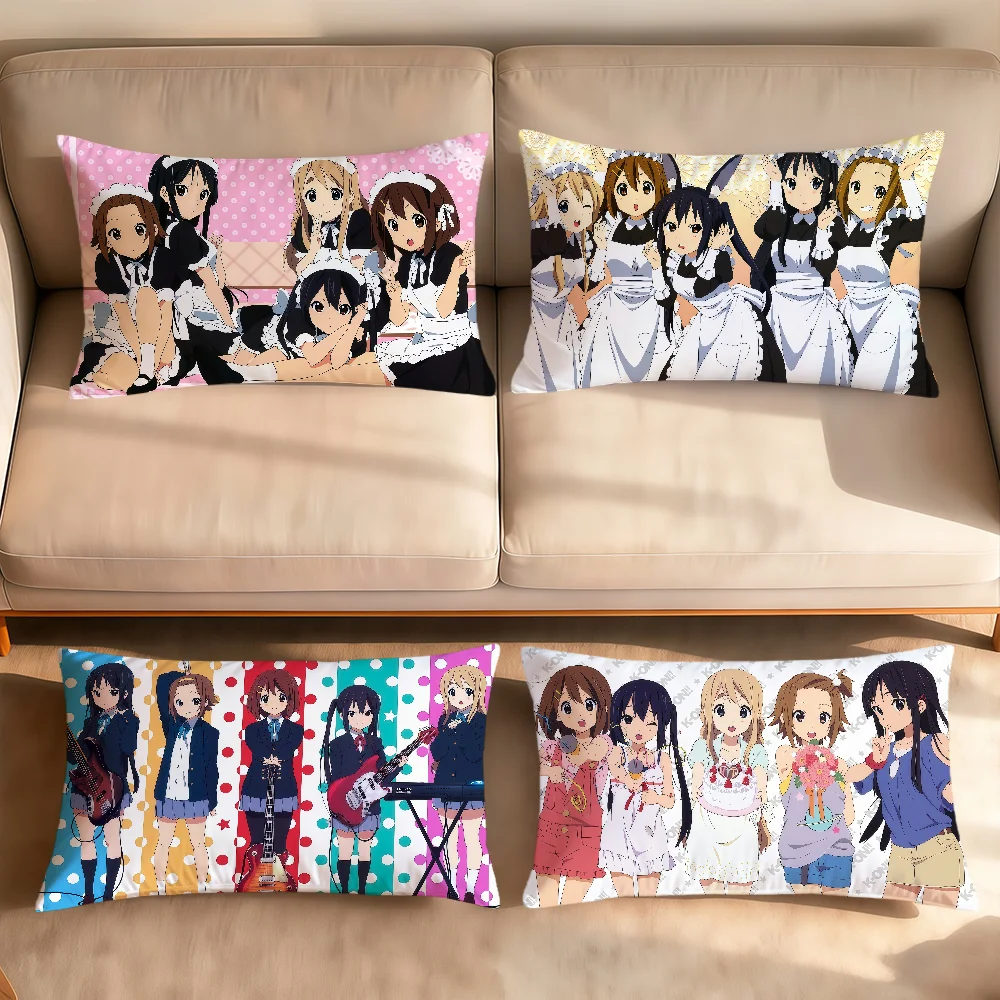 Anime Classic Cute K-ON Pink Y2K Cushion Cover Rectangle Pillowcover Home Sofa Living Room Dorm Bedside Hogar Pillowcase Gift