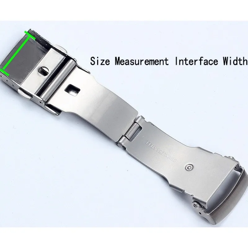 16 18mm 20mm 22mm 24mm Steel Watchband Clasp Folding Buckle Double Press Silver Watch Repair Clasp Buckle Accessories with Tool