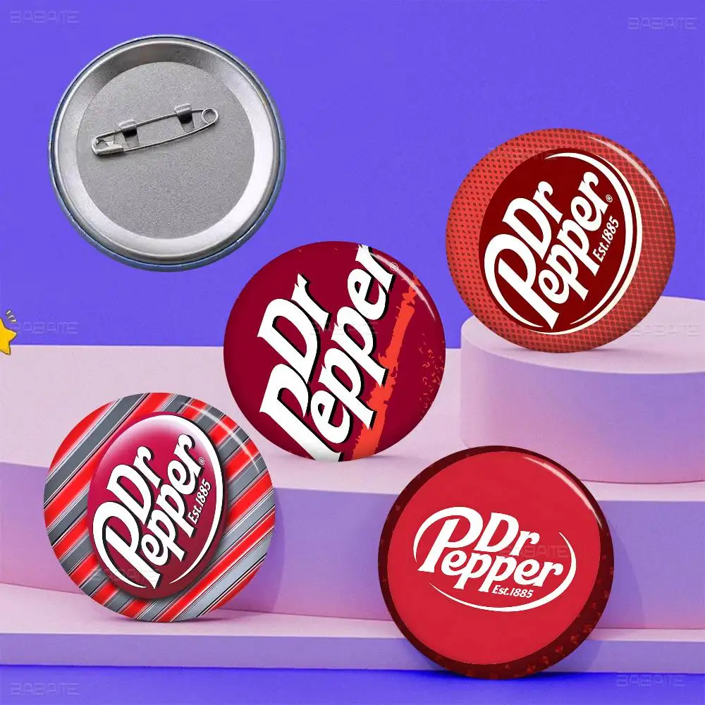 D-Dr Pepper Cartoon 58mm Handmade Brooch Cartoon Cosplay Badge On Backpack Jewelry Accessories Gifts