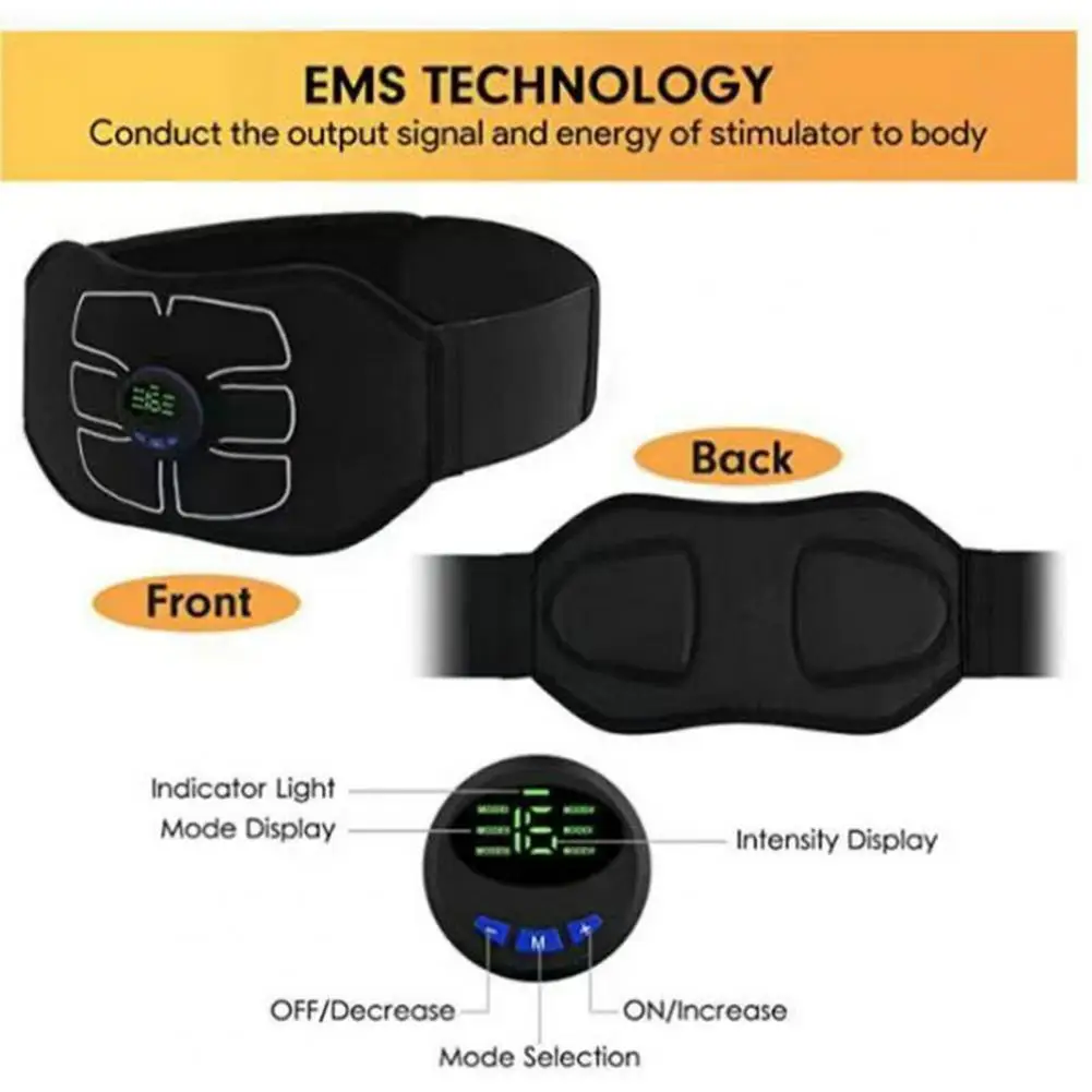 Abdominal Muscle Trainer Electronic Muscle Stimulator for Home Gym Workouts Abdominal Toning Belt Abs for Men for Effective