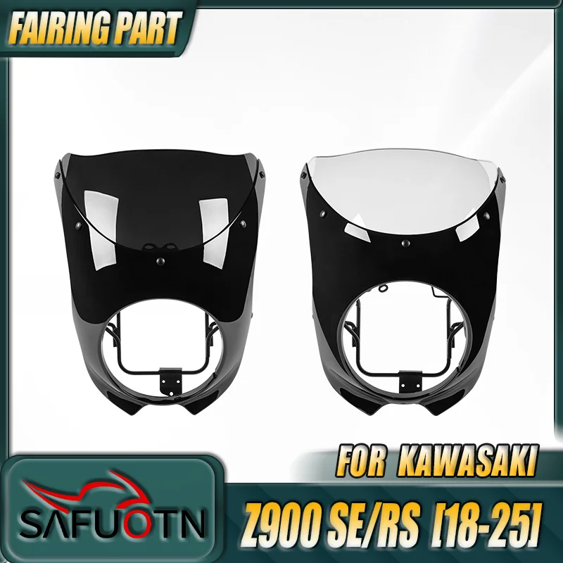 

Headlight Fairing Front Cowl Cover Mask WIndscreen Windshield For Kawasaki Z900RS/SE 2018 2019 2020 2021 2022 2023 2024 2025