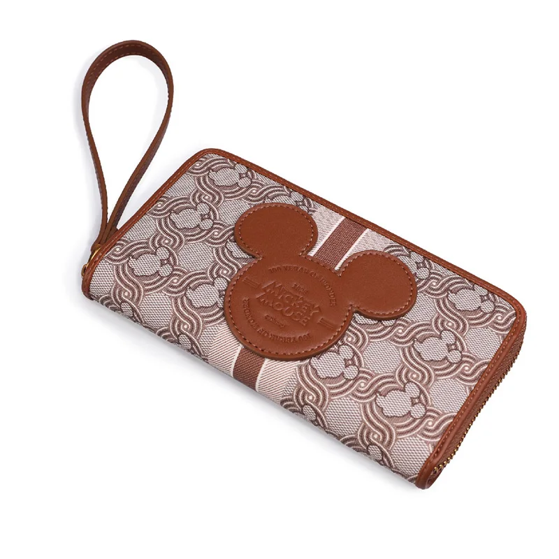 Disney Women\'s Handbag Brand Mickey Long Women Handbag Wrist strap Hanging bag Multifunctional ID Card Package Vintage Advanced