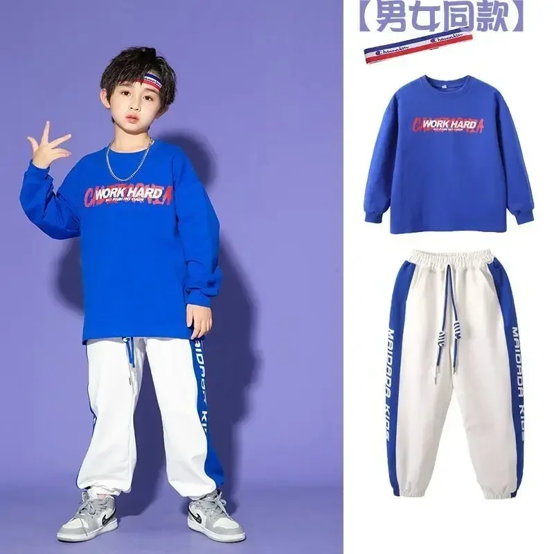 

Boys Hip Hop Sweatshirt Pink Street Dance Pants Girls Loose Top Skirts Children Streetwear Joggers Kids Jazz Socks Clothes Sets