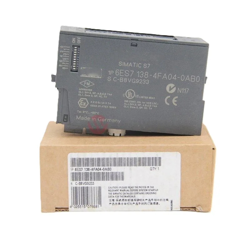 Original PLC Module 6ES7138-4FA04-0AB0 ET200SP Analog Input 16x24VDC High Speed with Diagnostics Cable 1 Year Warranty DE Origin