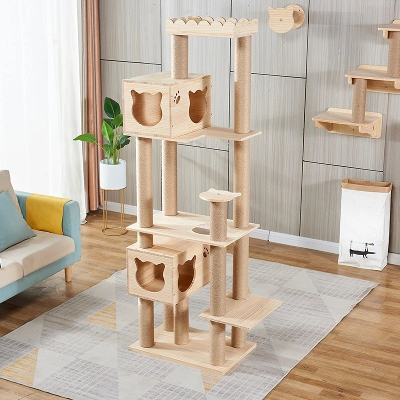 

Indoor Cat Villa Cat Scratching Board Wholesale Jumping Platform Tree Climbing Frame Space Capsule Litter Supplies