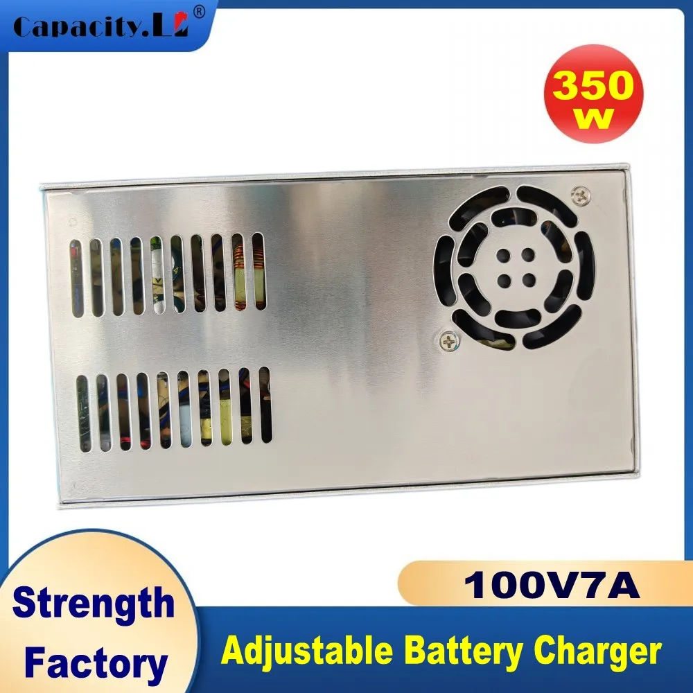 24V 36V 48V Lifepo4 Charger 12V Lithium Battery Charger 13A Adjustable Voltage and Current Battery Adapter for Electric Vehicle