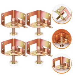 4 Pcs Adjust The Foot Pad Heavy Duty Leveling Feet Furniture Levelers Workbench Legs Cold Rolled Steel Table Extenders