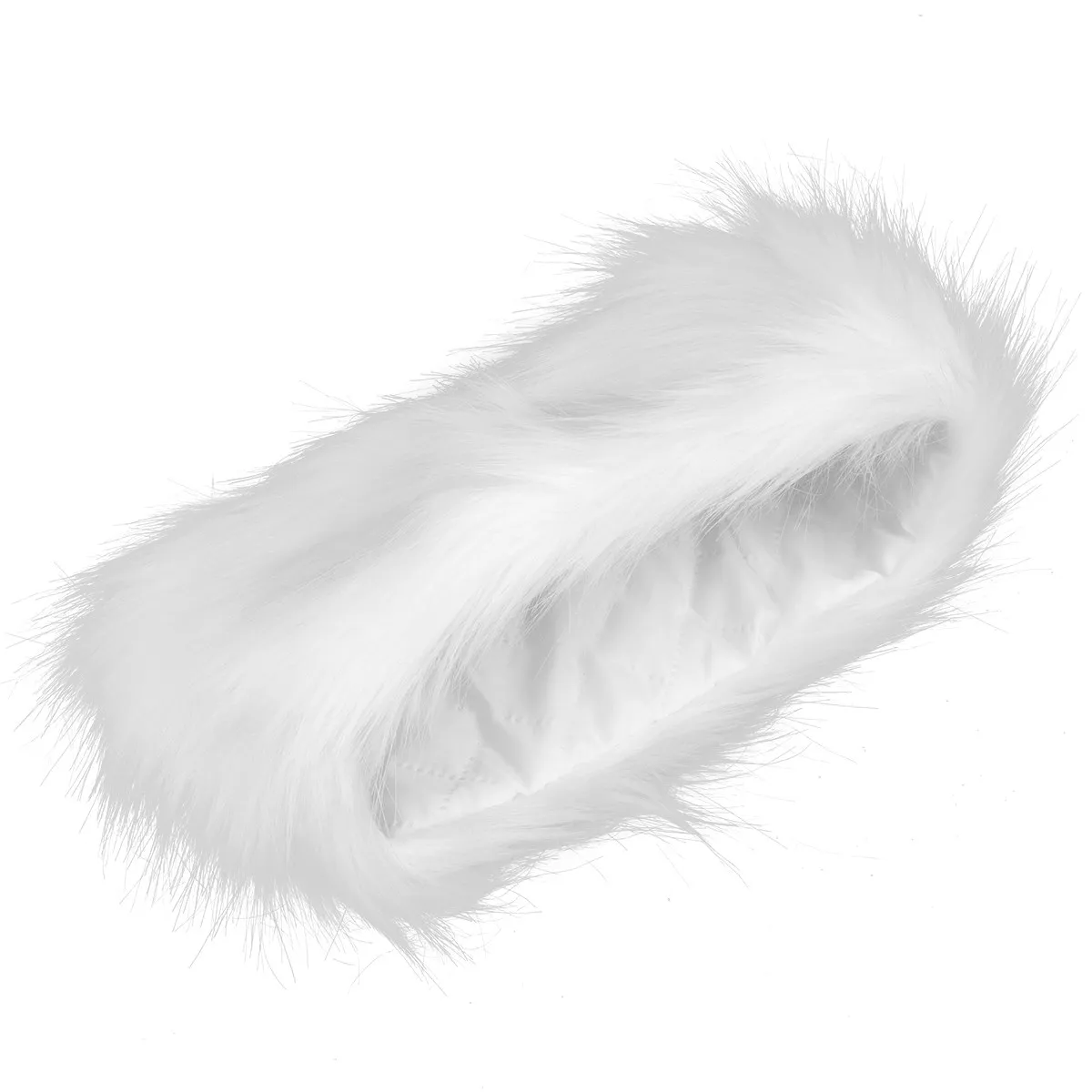 Serre-tête blanc imitant une tête de renard, doux et chaud, idéal pour l'hiver, accessoire de coiffure pour femmes et filles, confortable, taille unique.