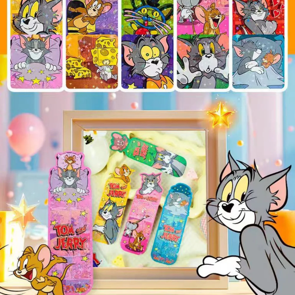 Подлинная канцелярская закладка «Том и Джерри», кавайный маркер для украшения книги, мультяшные маркеры для учебы и чтения страниц, подарок для мальчика и девочки