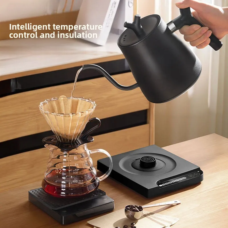 1000ml Temperature-controlled Hand-brewed Coffee Pot Smart Home Kettle Thin Mouth Multi-gear Tea Coffee Pot Electric Kettle