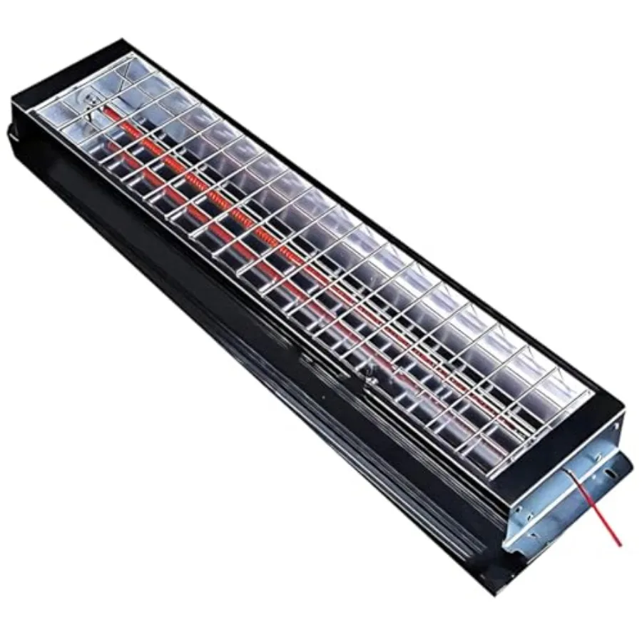 

Paint Booth Heater for Industrial Baking Stainless Steel Housing Black 220V Infrared Curing Lamp with Dual 1000W Tubes Fast Hea