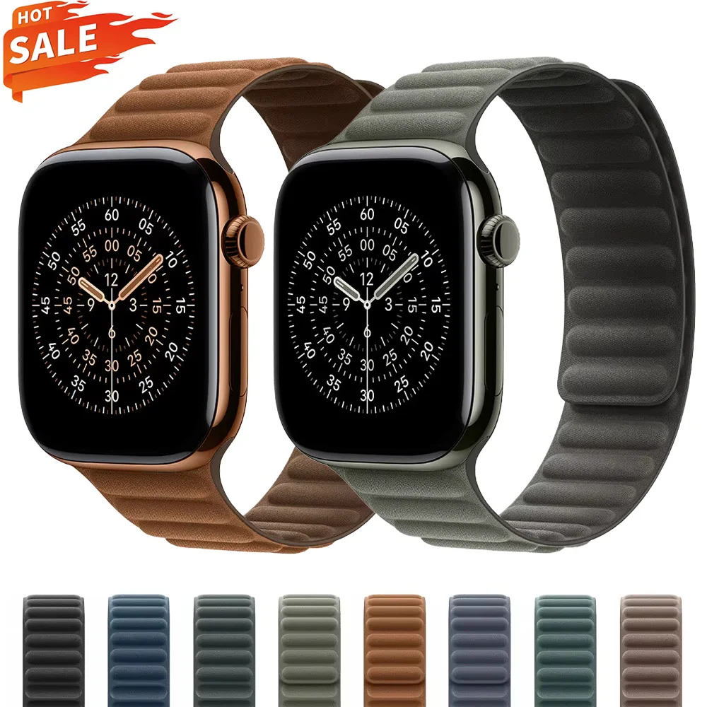 Image of Magnetische Verbindung für Apple Watch Band 40 mm 46 mm 45 mm 44 mm 42 mm 41 mm 49 mm Feingewebtes Nylon-Correa-Armband 11 10 9 8 SE Ultra3