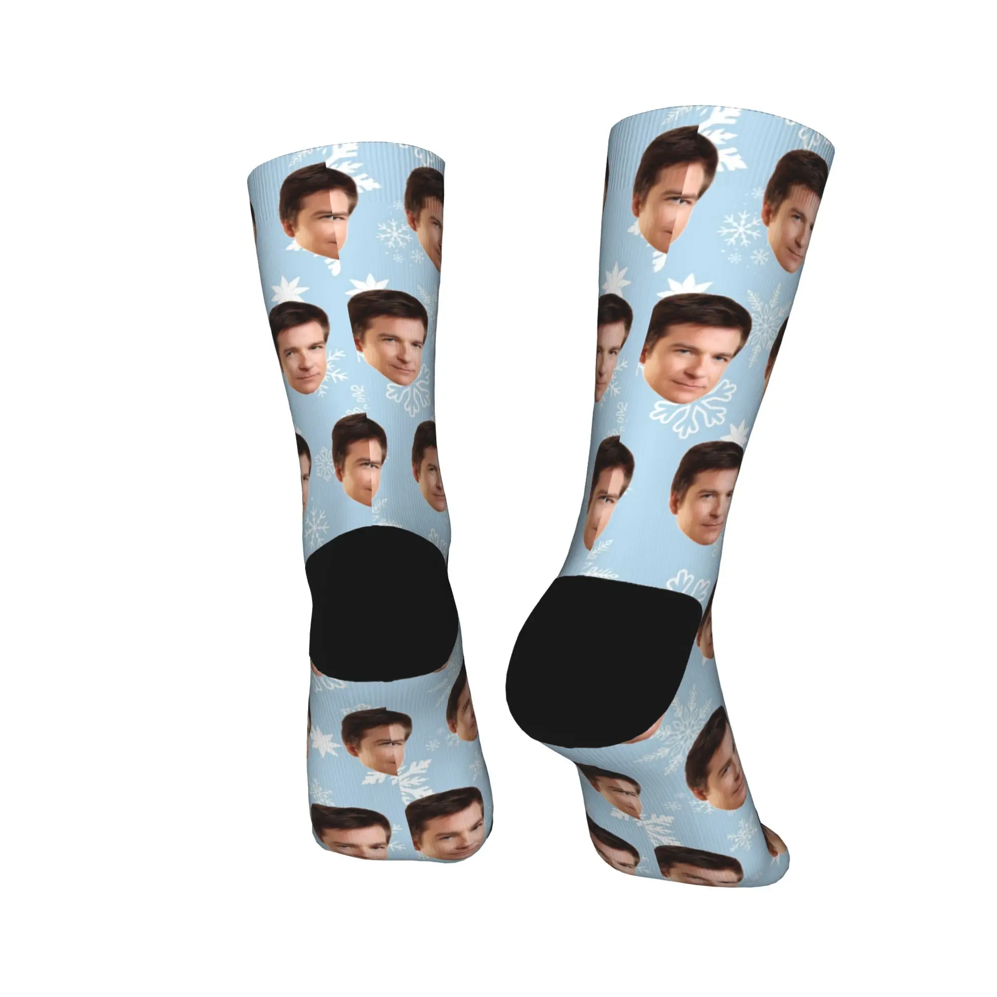 عيد الميلاد مخصصة الوجه على شكل جوارب الجوارب العصرية الرجال الجوارب الناعمة الدافئة الشتاء تشغيل الرياضة نمط المضادة للانزلاق الجوارب #4