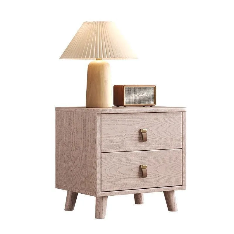 

Modern simple ash wood solid wood bedside table Nordic style small apartment bedroom storage cabinet