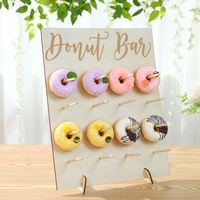 Donut Wall Display Donut stand for Parties Wooden Doughnut Stand Board for Donut Party Sweet Birthday Wedding Table Decorations