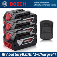 100% BOSCH 18V battery，Original Lithium Battery BOSCH Battery Pack 6.0AH Original Tool Rechargeable Battery