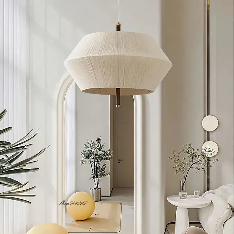 Modern Simple Handmade Chandelier Cotton Thread Lamp Are Suitable for Study Bedrooms Living Rooms Hotel Room Decorative Lighting