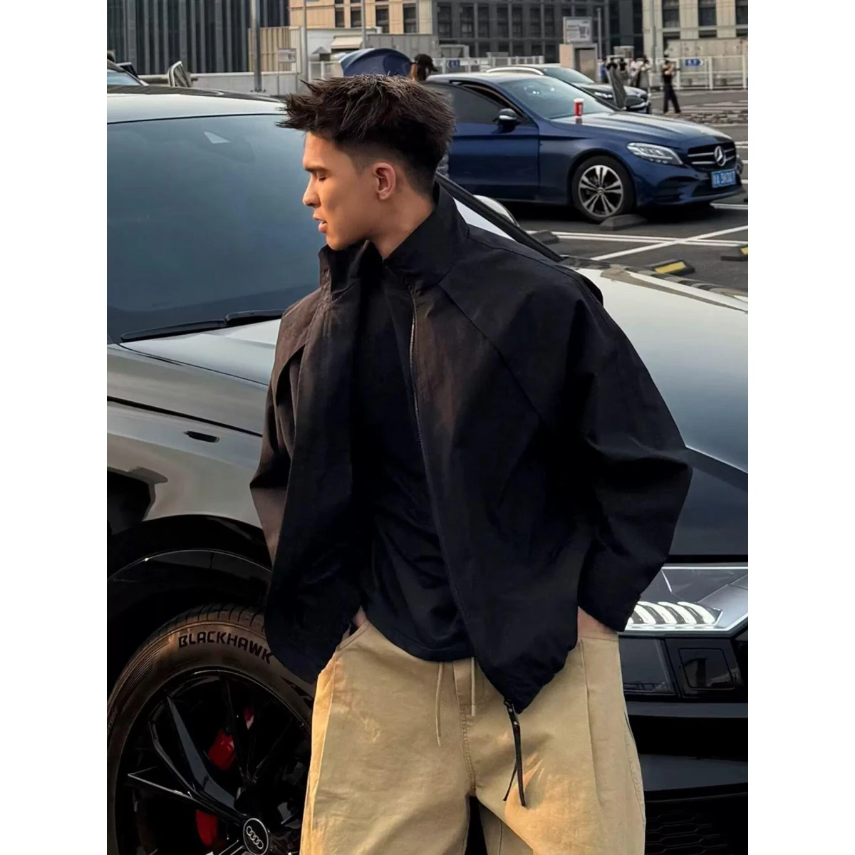 

Eenz American Jaet с воротником-стойкой, мужское весенне-осеннее водонепроницаемое пальто из полиэфирного волокна, зимняя верхняя одежда