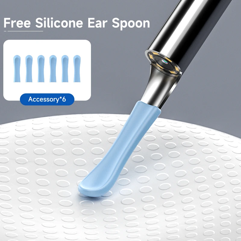 Ear Cleaner Camera 4.2MM WiFi Ear Wax Removal Tool Take Photo HD1080P Visual Ear Pick Ear Spoon Waterproof 6 LEDs USB C Charging