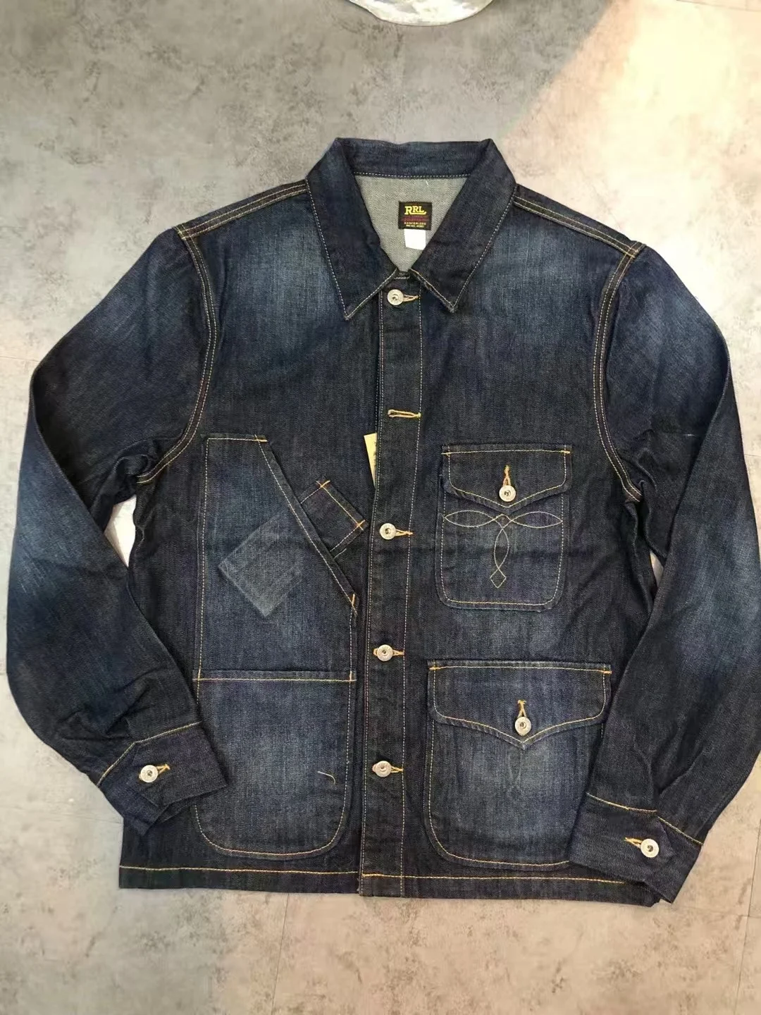 

Classic Retro Double R Workwear Denim Jaet Men's Waed Ameika Khaki Jeans Jaet Stand Fit Youth Casual All Seasons