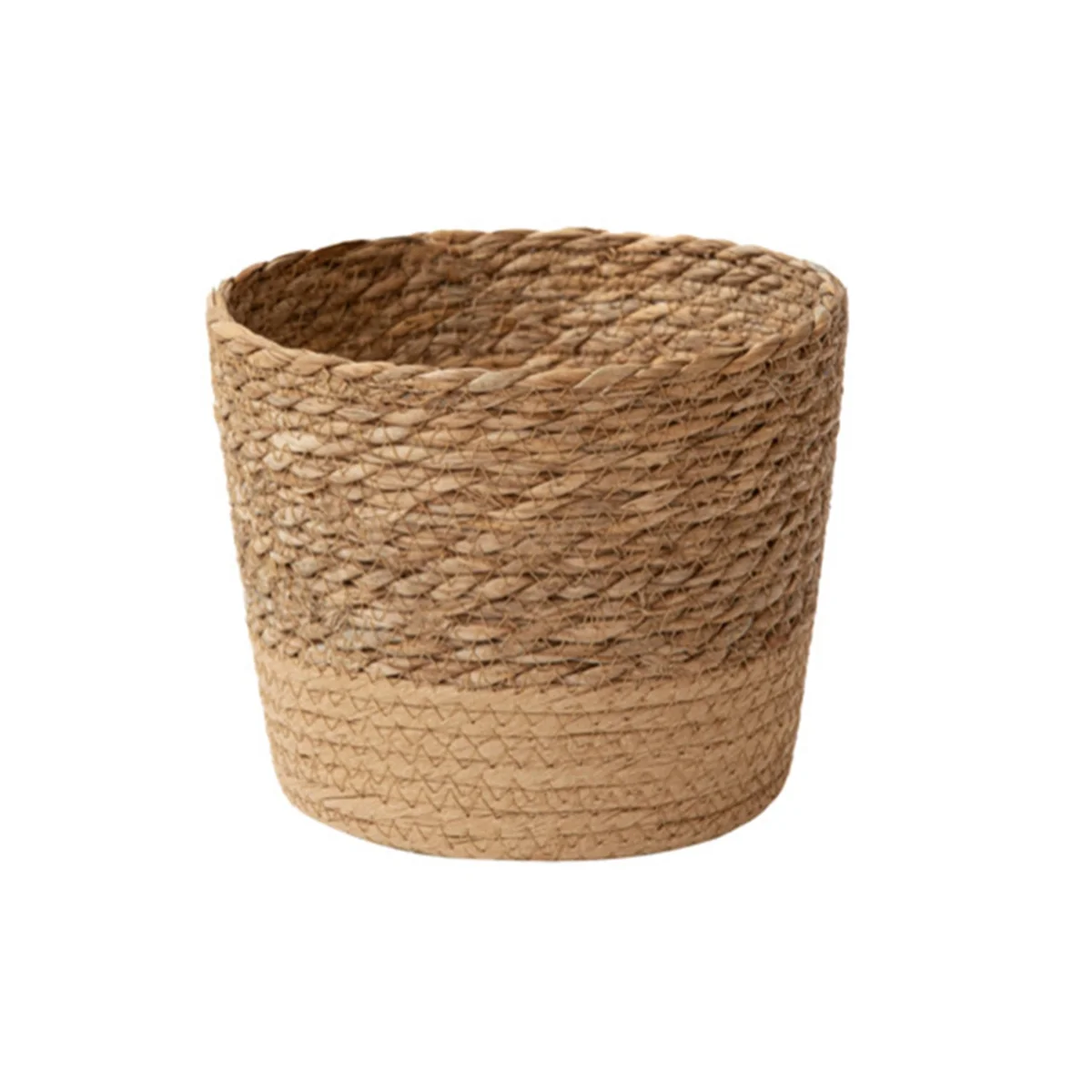 Cesta tejida, maceta tejida de paja para flores, cesta de mimbre, cesta de almacenamiento para maceta de mimbre, cesta de macetero tejida hecha a mano S